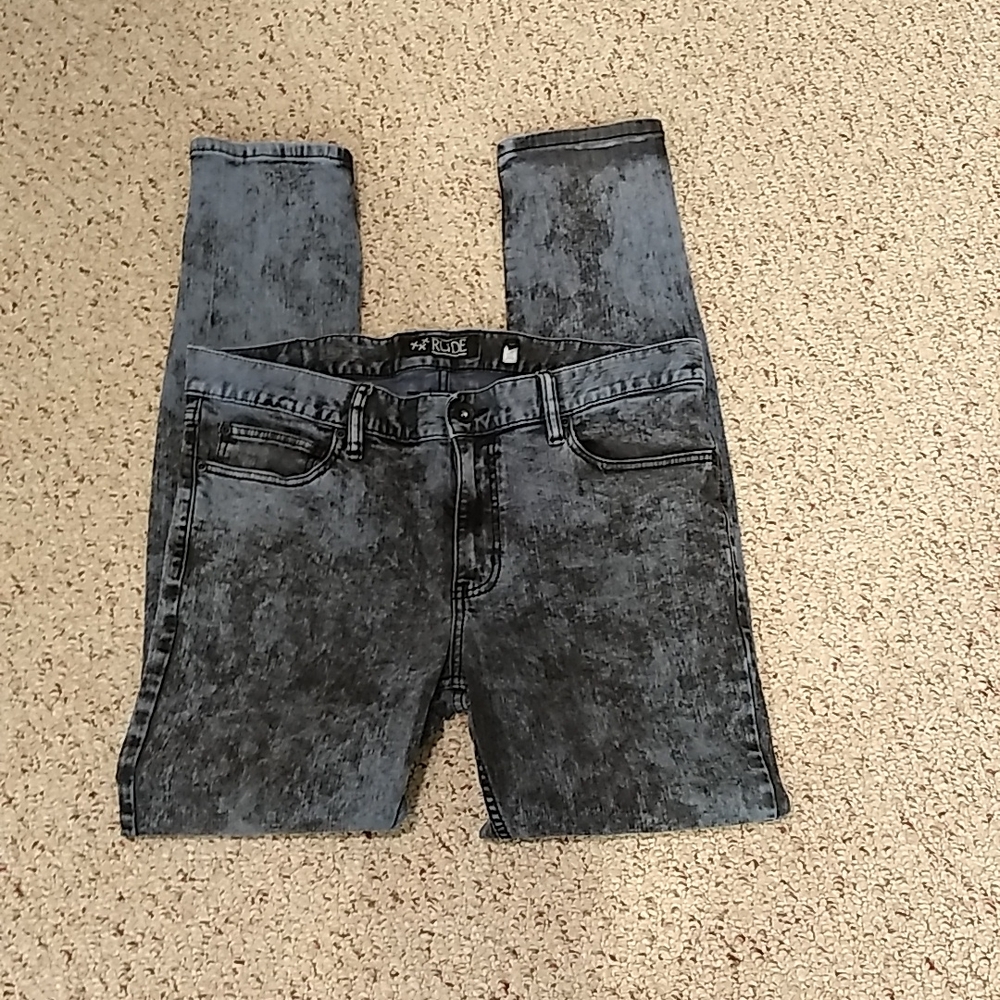 RUDE acid washed skinny jeans